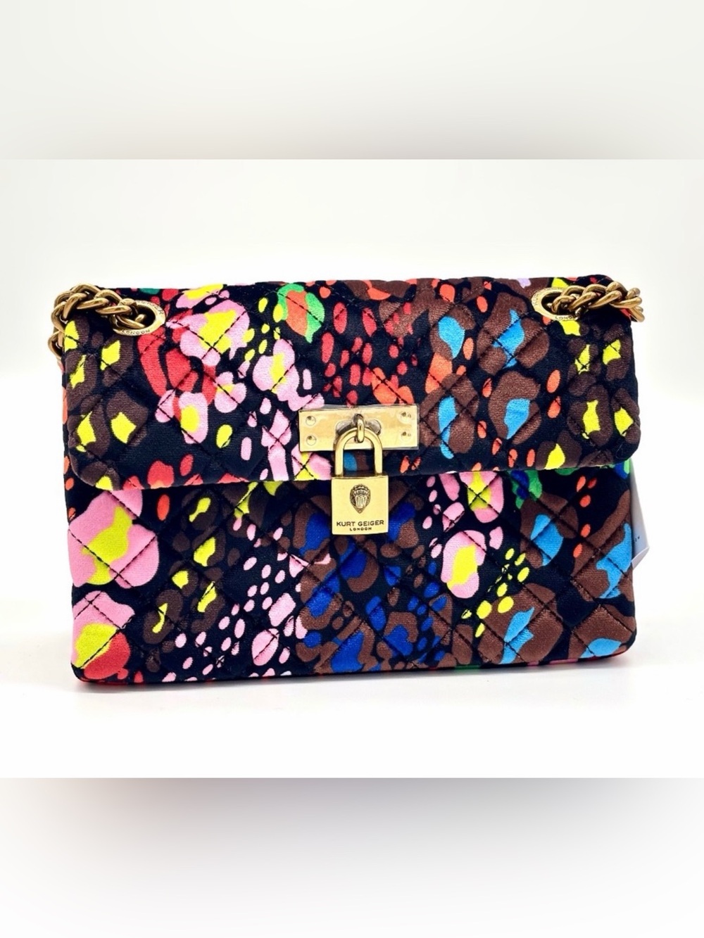 Kurt Geiger London Mini Velvet Multicolor Brixton Bag